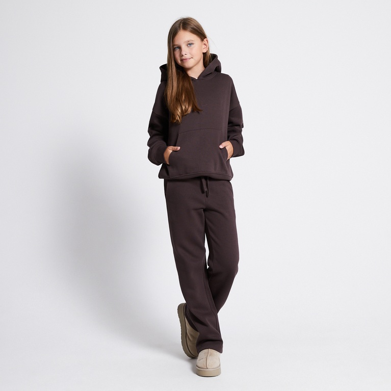 Heavy hoodie "Hilma star" Brown